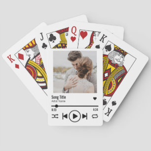 Persoonlijke Pas getrouwd Foto Song Playlist Pokerkaarten