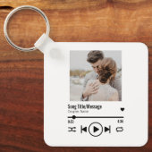 Persoonlijke Pas getrouwd Foto Song Playlist Sleutelhanger (Voorkant)