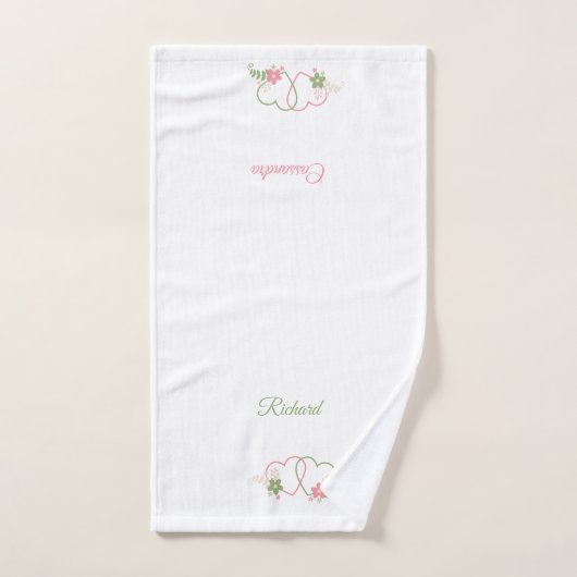 Persoonlijke Pas getrouwd met twee harten Bad Handdoek (Handdoek)