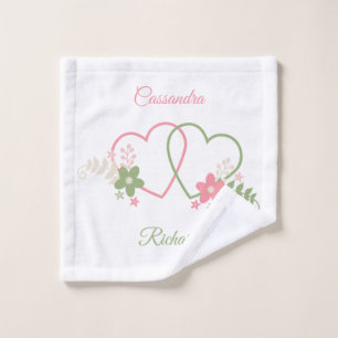 Persoonlijke Pas getrouwd met twee harten Bad Handdoek