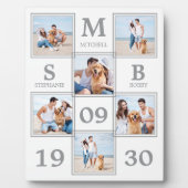 Persoonlijke Pas getrouwd Weddenschap Foto Collage Fotoplaat (Voorkant)