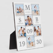 Persoonlijke Pas getrouwd Weddenschap Foto Collage Fotoplaat (Zijkant)