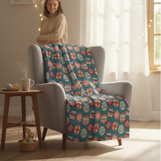 Persoonlijke Pasen Ei Gezinsnaam Dekbed Fleece Deken