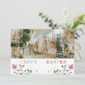 Persoonlijke Pasen Fotocollage Plat Kaart (Staand voorkant)