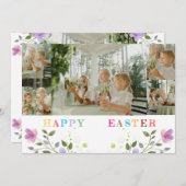 Persoonlijke Pasen Fotocollage Plat Kaart (Voorkant / Achterkant)