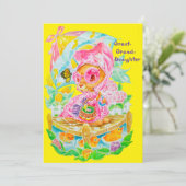 Persoonlijke Pasen-groet voor achterkleindochter Feestdagenkaart (Staand voorkant)