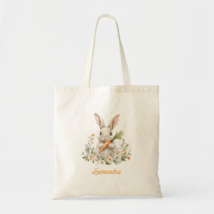 Persoonlijke Pasen Konijn Keukenhanddoek Tote Bag