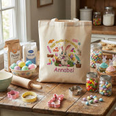 Persoonlijke Pasen Konijn Snoep Tote Bag