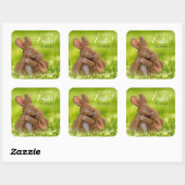 Persoonlijke Pasen Sticker Afdruk Konijntjes (Vel)