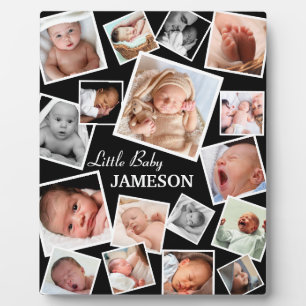 Persoonlijke pasgeboren Baby 17 Foto Cadeau Fotoplaat