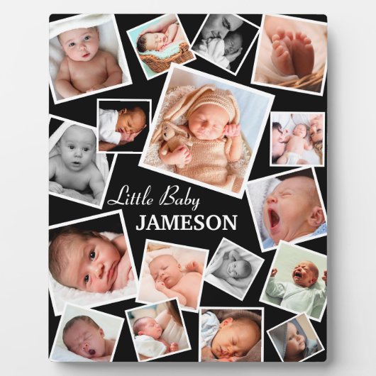 Persoonlijke pasgeboren Baby 17 Foto | Cadeau Fotoplaat (Voorkant)