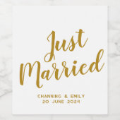 Persoonlijke Pasgetrouwd Honeymoon Huwelijksreis Wijn Etiket (Enkel label)