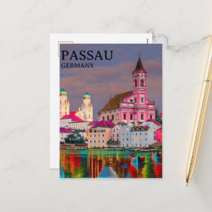 Persoonlijke Passau ansichtkaart, DUITSLAND kaart, Feestdagenkaart