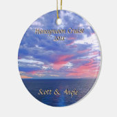 Persoonlijke Passen getrouwd van Honeymoon Cruise  Keramisch Ornament (Links)