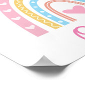 Persoonlijke pasta boho regenboognaammeisje poster (Hoek)