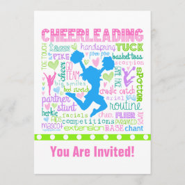 Persoonlijke pasta Cheerleading Words Typografie Kaart