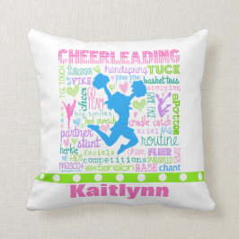 Persoonlijke pasta Cheerleading Words Typografie Kussen