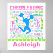 Persoonlijke pasta Cheerleading Words Typografie Poster (Voorkant)