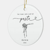 Persoonlijke Pasta Liefhebber Kerst Ornament (Links)