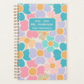 Persoonlijke Pastel Bloemen School Planner (Voorkant)