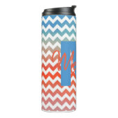 Persoonlijke pastel chevron thermosbeker (Gedraaid links)