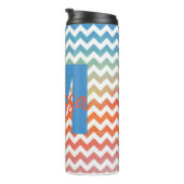 Persoonlijke pastel chevron thermosbeker (Geroteerd rechts)