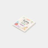Persoonlijke Pastel Gingham Lesgeven Met Hart Post-it® Notes (Schuin)