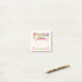 Persoonlijke Pastel Gingham Lesgeven Met Hart  Post-it® Notes (Op bureau)