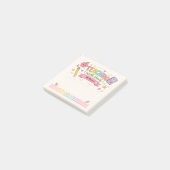 Persoonlijke Pastel Gingham Lesgeven Met Hart  Post-it® Notes (Schuin)