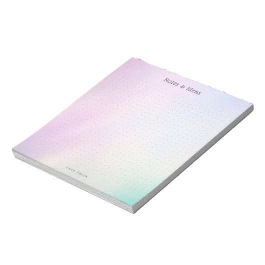 Persoonlijke Pastel Gradiënt esthetische dot Grid Notitieblok (Linkerzijde)