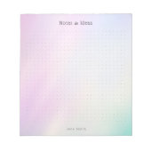 Persoonlijke Pastel Gradiënt esthetische dot Grid Notitieblok (Voorkant)