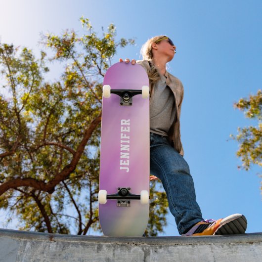 Persoonlijke Pastel Gradiënt Naam Persoonlijk Skateboard (Buiten 1)