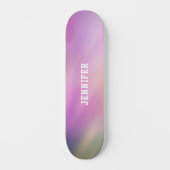 Persoonlijke Pastel Gradiënt Naam Persoonlijk Skateboard (Voorkant)