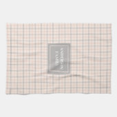 Persoonlijke Pastel Handdoek Elegante Koraalgrijze (Horizontaal)