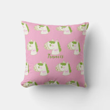 Persoonlijke pastel kussenhoes met paard
