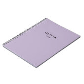 Persoonlijke Pastel Lavendel | Aangepaste naam Notitieboek (Linkerzijde)