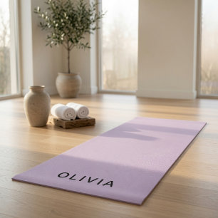 Persoonlijke Pastel Lavendel Aangepaste Naam Yogamat