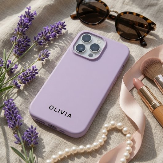 Persoonlijke Pastel Lavendel Naam Case-Mate iPhone Case