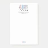 Persoonlijke Pastel Lijn Kunst DOULA Post-it® Notes (Voorkant)