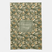 Persoonlijke Pastel Loof Shabby Chic Handdoek (Verticaal)