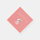 Persoonlijke pastel Paas papier servetten (Hoek)