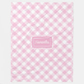 Persoonlijke Pastel Plaid Deken Elegant Ontwerp (Voorkant)
