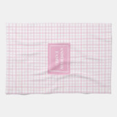 Persoonlijke Pastel Plaid Handdoek Elegant Cadeau- (Horizontaal)