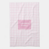 Persoonlijke Pastel Plaid Handdoek Elegant Cadeau- (Verticaal)
