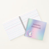 Persoonlijke Pastel Regenboog Eenhoorn Notitieboek (Binnen)