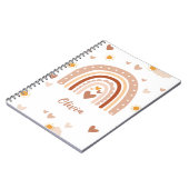 Persoonlijke Pastel Regenboog Notitieboek (Linkerzijde)