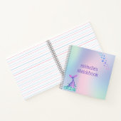Persoonlijke Pastel Regenboog Zeemeermin Notitieboek (Binnen)