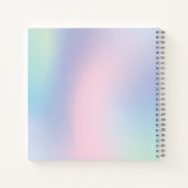 Persoonlijke Pastel Regenboog Zeemeermin Notitieboek (Achterkant)