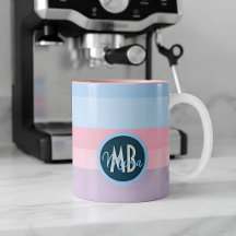 Persoonlijke Pastel Roze Blauwe Strepen Naam Cadea