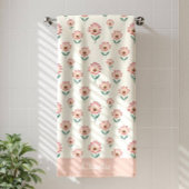 Persoonlijke Pastel Roze Bloem Kinderen Badhanddoek